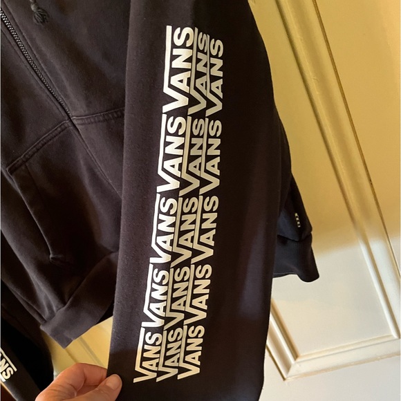Black Vans Cropped Hooded sweatshirt - Picture 2 of 2